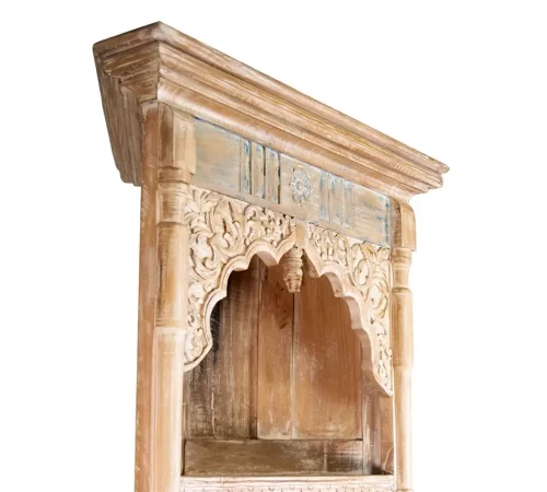 Libreria Esquinera Alhambra Tallada Madera de Mango 79x50x198 Cm - Moycor (7)