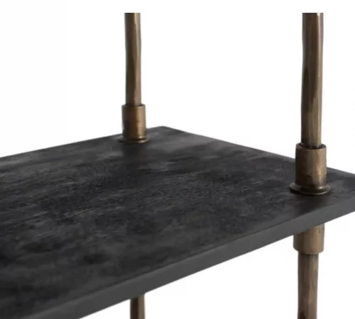 Librería Estilo Industrial Negra de Metal con 5 Estantes - 181x120x35 cm-MOVIL (3)