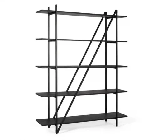 Librería Fabricada en MDF y Hierro 140x34x181 Cm - Giner y Colomer (3)