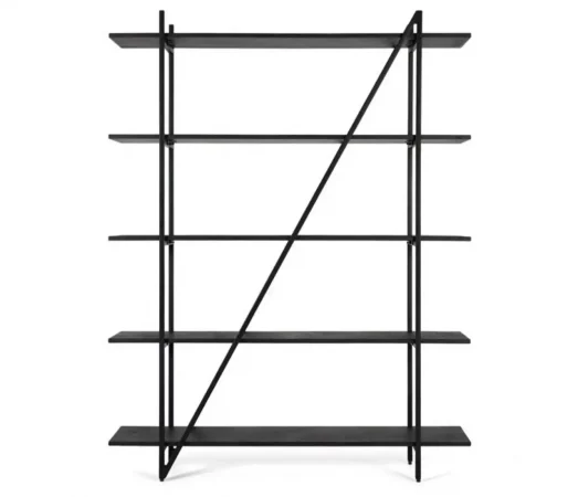 Librería Fabricada en MDF y Hierro 140x34x181 Cm - Giner y Colomer (5)