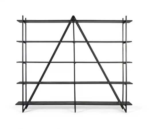 Librería Fabricada en MDF y Hierro 220x34x181 Cm - Giner y Colomer (1)