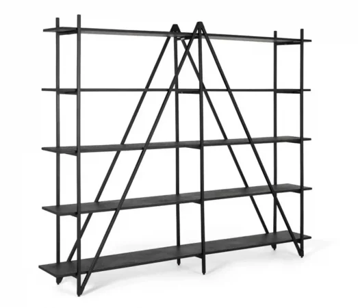 Librería Fabricada en MDF y Hierro 220x34x181 Cm - Giner y Colomer (5)