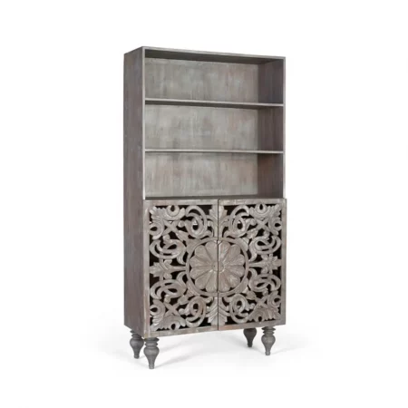 Librería Fabricada en Madera de Mango 90x34x180 Cm - Giner y Colomer2