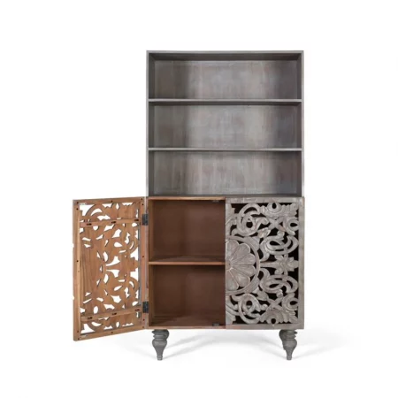 Librería Fabricada en Madera de Mango 90x34x180 Cm - Giner y Colomer3