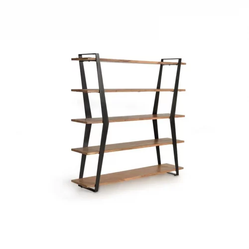 Librería Madera Mango Macizo Estructura Forja - Giner y Colomer-1