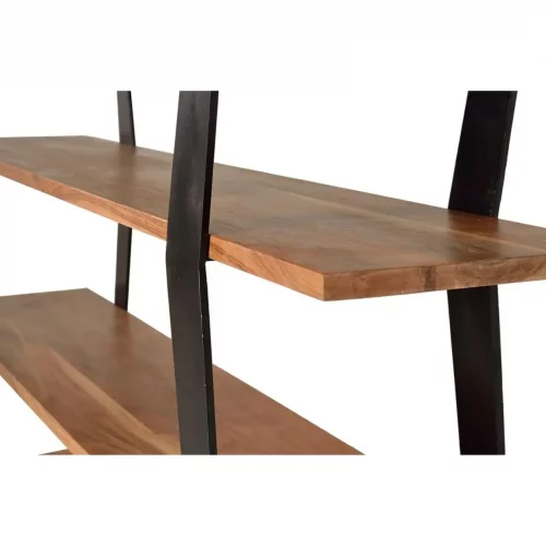 Librería Madera Mango Macizo Estructura Forja - Giner y Colomer-3