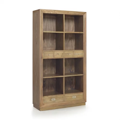 Librería Merapi 4+2 Cajones 8 Huecos de Madera de Mindi - Moycor (1)