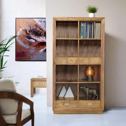 Librería Merapi 4+2 Cajones 8 Huecos de Madera de Mindi - Moycor (5)