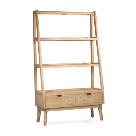 Librería Scandi 3 Estantes 2 Cajones 100x40x170 Cm - Moycor (1)
