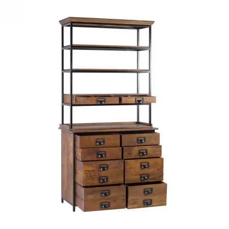 Librería Toronto 8+2 Cajones 4 Huecos 100x45x200 Cm - Moycor (2)