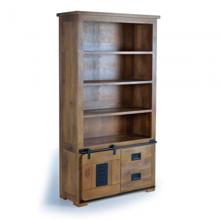 Librería de Madera Mango Maciza Estilo Industrial - Giner y Colomer - 2