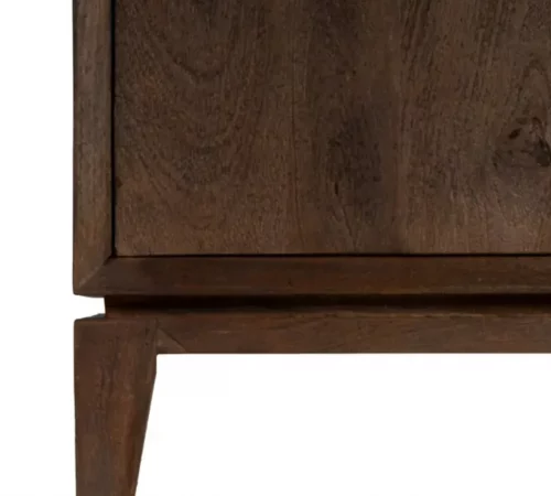 Librería de madera de mango con puertas y estantes – 85,5 cm alto patas 12 cm - MOVIL (4)