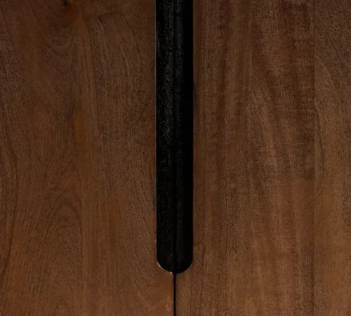 Librería de madera de mango con puertas y estantes – 85,5 cm alto patas 12 cm - MOVIL (5)