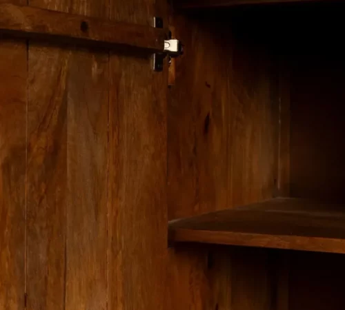 Librería de madera de mango con puertas y estantes – 85,5 cm alto patas 12 cm - MOVIL (6)