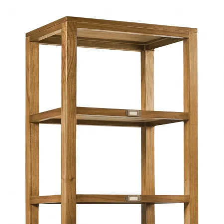 Librería en Madera con 2 Cajones y 4 Huecos Colección Madhu 60x40x190 Cm - Moycor (2)