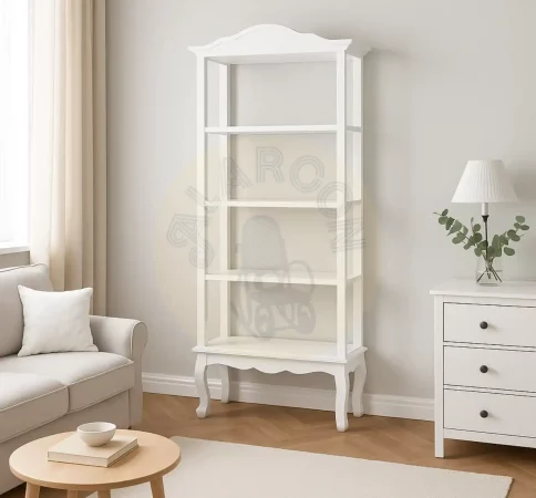 Librería en Madera de Caoba Blanca Buku 4 huecos - Moycor (2)movil