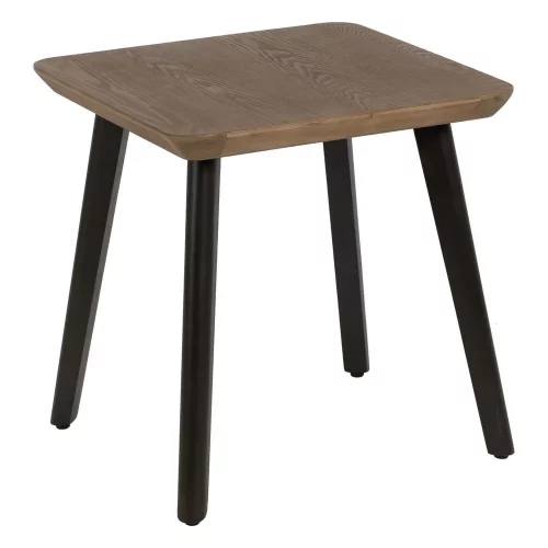 MESA AUXILIAR NATURAL-NEGRO MADERA-METAL 58 X 58 X 60 CM-2