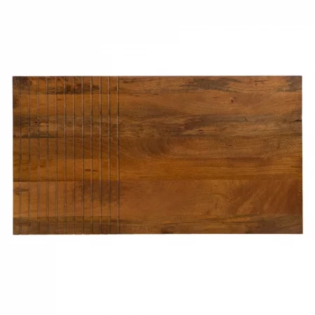 MESA CENTRO MARRÓN-NEGRO MADERA-HIERRO 110 X 60 X 40 CM-6