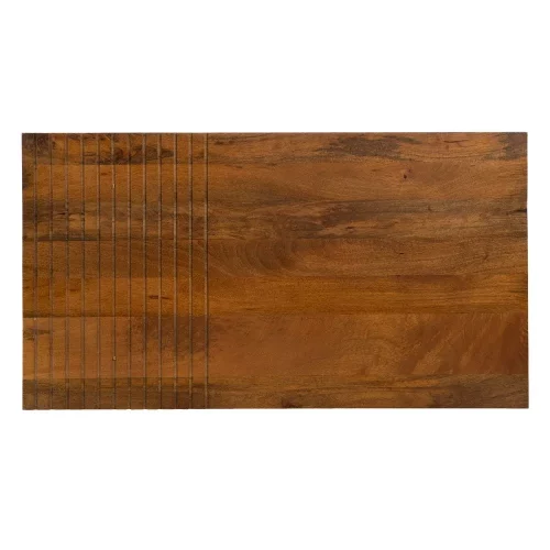 MESA CENTRO MARRÓN-NEGRO MADERA-HIERRO 110 X 60 X 40 CM-6