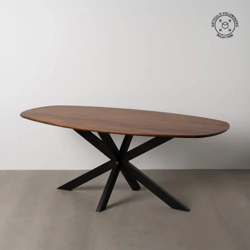 MESA COMEDOR MADERA DE MANGO SALÓN 200 X 100 X 76 CM-1