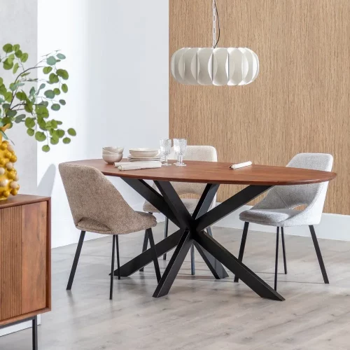 MESA COMEDOR MADERA DE MANGO SALÓN 200 X 100 X 76 CM-2