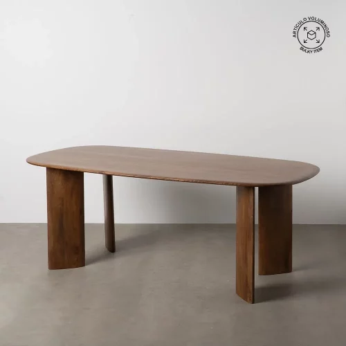 MESA COMEDOR MARRÓN MADERA DE MANGO 200 X 100 X 76 CM-1