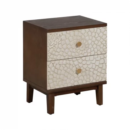 MESITA TALLADA BLANCO-MARRÓN DM-MADERA 48 X 36 X 60 CM-1