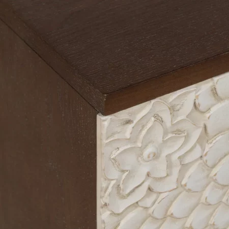 MESITA TALLADA BLANCO-MARRÓN DM-MADERA 48 X 36 X 60 CM-4