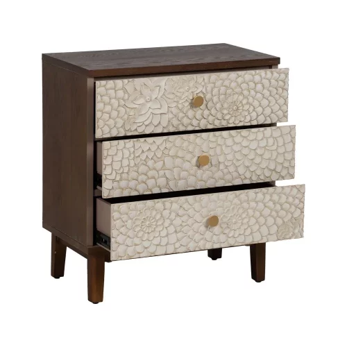 MESITA TALLADA BLANCO-MARRÓN DM-MADERA 64 X 36 X 71 CM-3