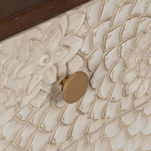MESITA TALLADA BLANCO-MARRÓN DM-MADERA 64 X 36 X 71 CM-6