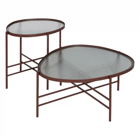 MESITA TEJA METAL-CRISTAL 55 X 47 X 54 CM-2