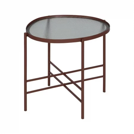 MESITA TEJA METAL-CRISTAL 55 X 47 X 54 CM-3