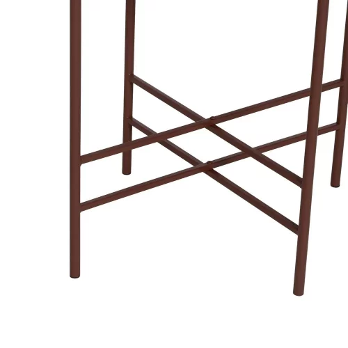 MESITA TEJA METAL-CRISTAL 55 X 47 X 54 CM-5