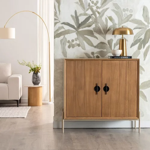 MUEBLE RECIBIDOR BLANCO-NATURAL 100 X 40 X 98,50 CM-9