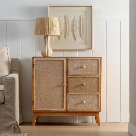 MUEBLE RECIBIDOR NATURAL DM-MADERA 75,50 X 37 X 75,50 CM-7