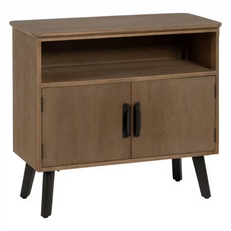 MUEBLE RECIBIDOR NATURAL-NEGRO 90 X 41 X 81 CM-2
