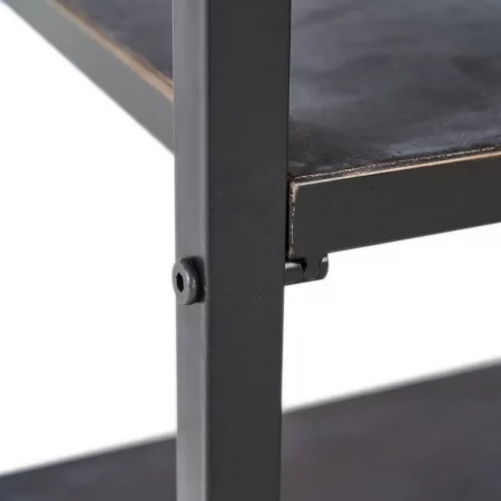 MUEBLE RECIBIDOR NEGRO-MARRÓN METAL 75,50 X 38 X 85 CM-6