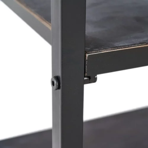 MUEBLE RECIBIDOR NEGRO-MARRÓN METAL 75,50 X 38 X 85 CM-6