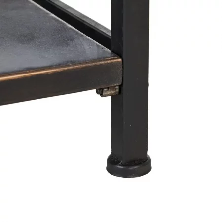 MUEBLE RECIBIDOR NEGRO-MARRÓN METAL 75,50 X 38 X 85 CM-7