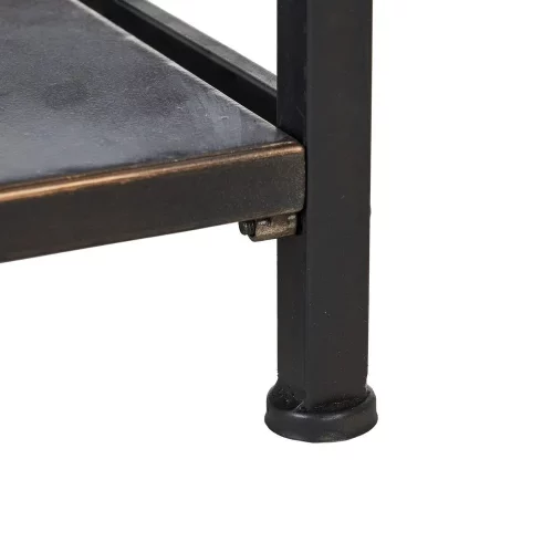 MUEBLE RECIBIDOR NEGRO-MARRÓN METAL 75,50 X 38 X 85 CM-7