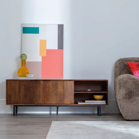 MUEBLE TV MADERA DE MANGO SALÓN 140 X 40 X 50 CM-2
