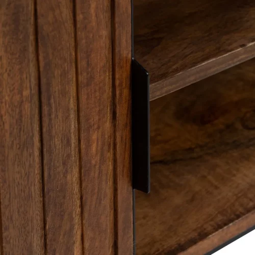 MUEBLE TV MARRÓN-NEGRO MADERA-HIERRO 140 X 40 X 50 CM-6