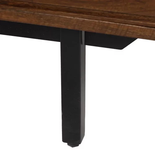 MUEBLE TV MARRÓN-NEGRO MADERA-HIERRO 140 X 40 X 50 CM-8