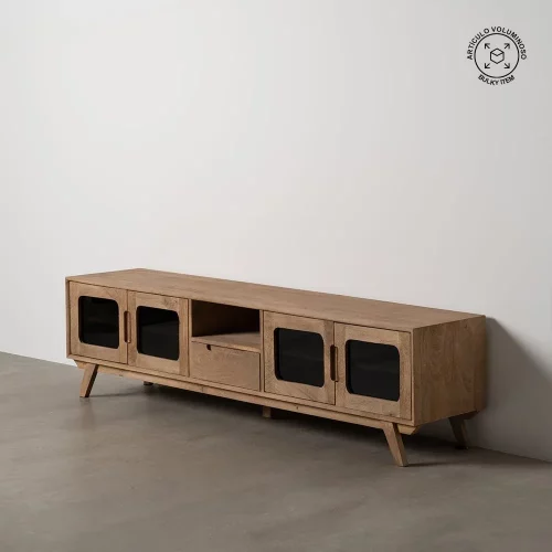 MUEBLE TV NATURAL MADERA DE MANGO SALÓN 180 X 40,50 X 48 CM-2