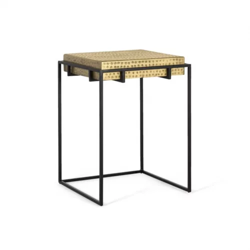 Mesa Auxiliar Cuadrada Fabricada con Tubos de Acero 44x44x62 - Giner y Colomer (1)