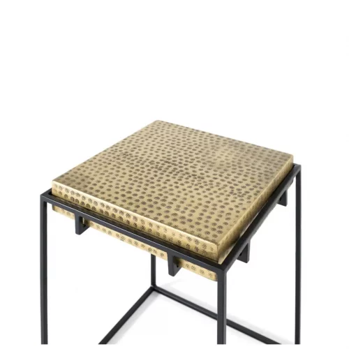 Mesa Auxiliar Cuadrada Fabricada con Tubos de Acero 44x44x62 - Giner y Colomer (3)