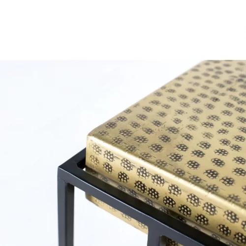 Mesa Auxiliar Cuadrada Fabricada con Tubos de Acero 44x44x62 - Giner y Colomer (4)