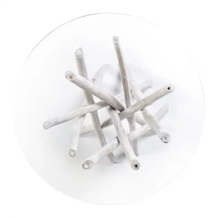 Mesa Auxiliar Madera Reciclada Blanqueada Mod. Erosi 50x50x50 Cm - Moycor (2)