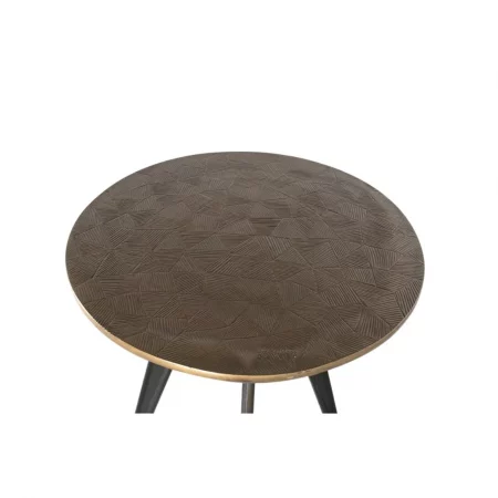 Mesa Auxiliar Redonda Aluminio 60x55 Cm - Giner y Colomer (2)