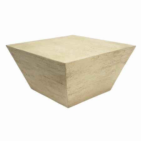Mesa Auxiliar Trapecio de Imitación de Mármol Travertino - Imori (2)